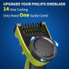 Универсальный гребень-насадка 0.4-10 мм для бритвы Philips One Blade + 2 гребня для тела + щеточка